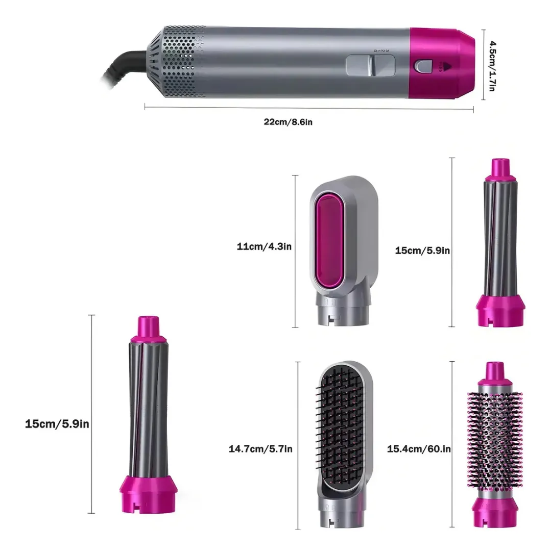 Cepillo Secador Eléctrico 5 en 1 | Pelo Perfecto | Colombia